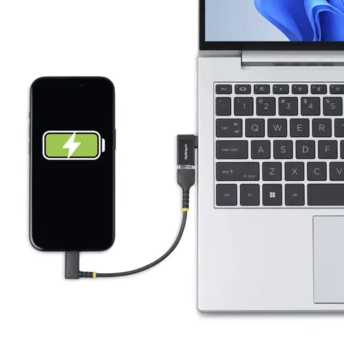 Adaptador Acodado USB-C a USB-A - USB Tipo C - Conversor Compacto USB Tipo C Macho a USB Hembra - Carcasa de Metal - 5Gbps - Imagen 6