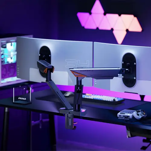 DT38TSRRGB-349 soporte para monitor 96,5 cm (38") Escritorio Negro, Blanco - Imagen 4