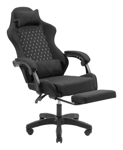 SILLA GAMER MARS GAMING MGCXFGRB NEGRA RECLINABLE REPOSABRAZOS AJUSTABLE REPOSAPIES COJINES ACABADO TEXTIL - Imagen 7