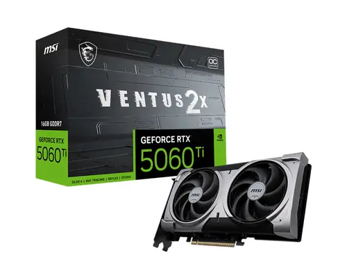 VENTUS GeForce RTX 5060 TI 16G 2X OC PLUS NVIDIA 16 GB GDDR7 - Imagen 1