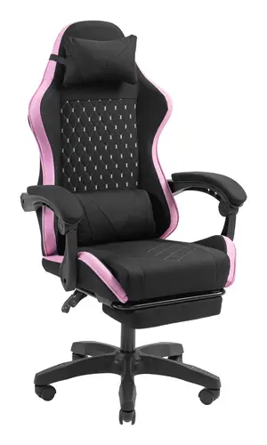 MGC-X Fabric Silla para videojuegos de PC Asiento acolchado Negro, Rosa - Imagen 3