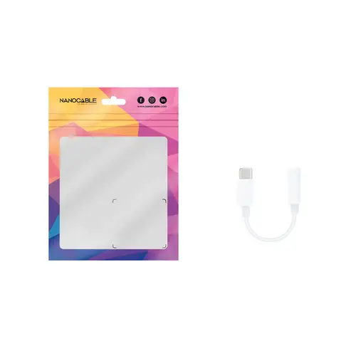 Cable Adaptador Audio USB-C/M a Jack 3.5/H, 11 cm, Blanco - Imagen 5