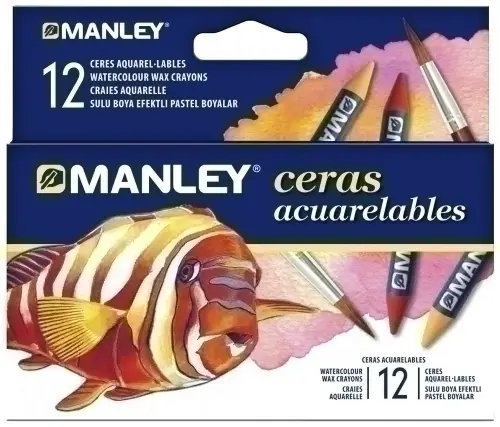 CERAS MANLEY ACUARELABLES ESTUCHE DE 12