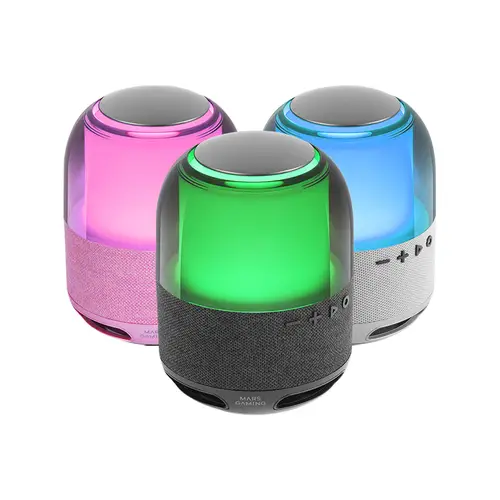 MS-Flow, Altavoz Portátil Bluetooth 15W, Iluminación Orbilight RGB 360°, Sonido Potente con Driver DeepBass 57mm, Altavoz Gaming Compacto con Bluetooth 5.3 y MicroSD, Plata - Imagen 2