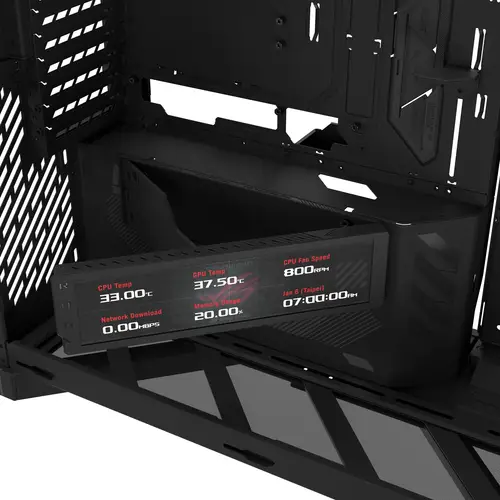 ROG CRONOX GR801 CURVE TG ARGB BLACK Midi Tower Negro - Imagen 12