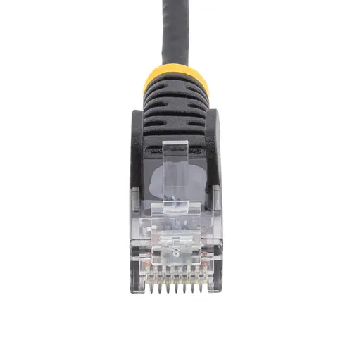 Cable Cat6 de 1m - Delgado - con Conectores RJ45 sin Enganches - Negro - Imagen 4