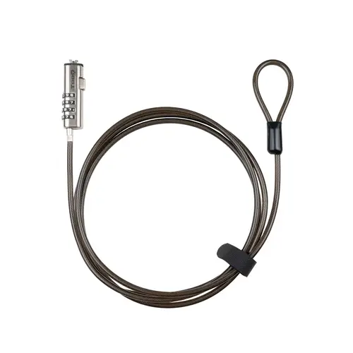 Cable de Seguridad Tipo NANO con Combinación para Portátiles 1.5 metros, Gris Oscuro - Imagen 1