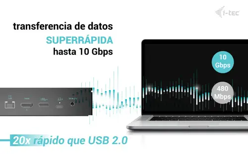Universal 5x 4K/60Hz Display Docking Station + Power Delivery 100W - Imagen 11