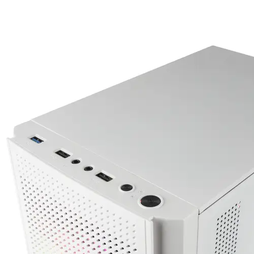 MC300W Blanco, Caja PC Micro ATX, Cristal Templado, Frontal MESH, 3xVentilador FRGB - Imagen 4