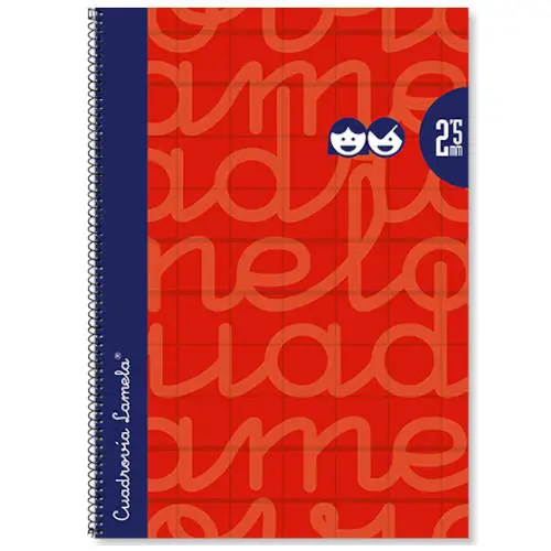 CUADERNO FOLIO FORRADO RAYADO 3 MM ROJO LAMELA 7FTE003R
