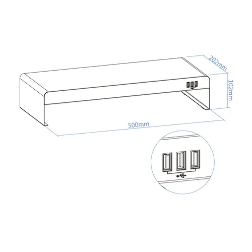 TQMR0124 soporte para monitor Independiente Negro - Imagen 4