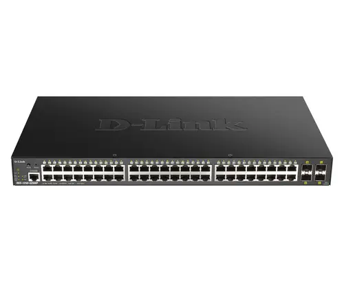 DGS-1250-52XMP switch Gestionado L3 Energía sobre Ethernet (PoE) Negro - Imagen 1