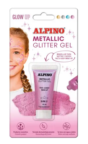 BLÍSTER MAQUILLAJE CON COLOR Y PURPURINA GLITTER ROSA ALPINO DL000604