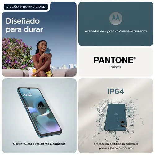 moto g06 power 17,5 cm (6.88") SIM doble Android 15 4G USB Tipo C 4 GB 256 GB 7000 mAh Azul - Imagen 16