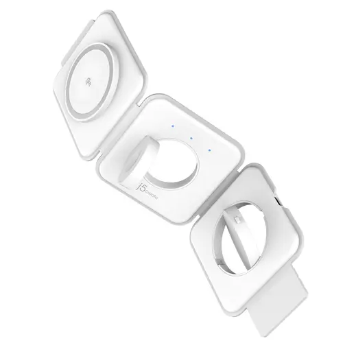 JUPW3415 Auriculares, Smartphone, Reloj inteligente Blanco USB Cargador inalámbrico Carga rápida Interior - Imagen 1