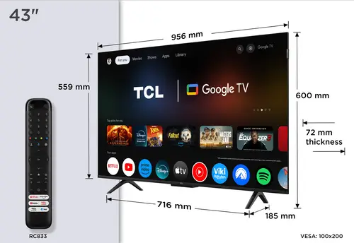 P7K 43P7K Televisor 109,2 cm (43") 4K Ultra HD Smart TV Wifi Metálico 430 cd / m² - Imagen 2