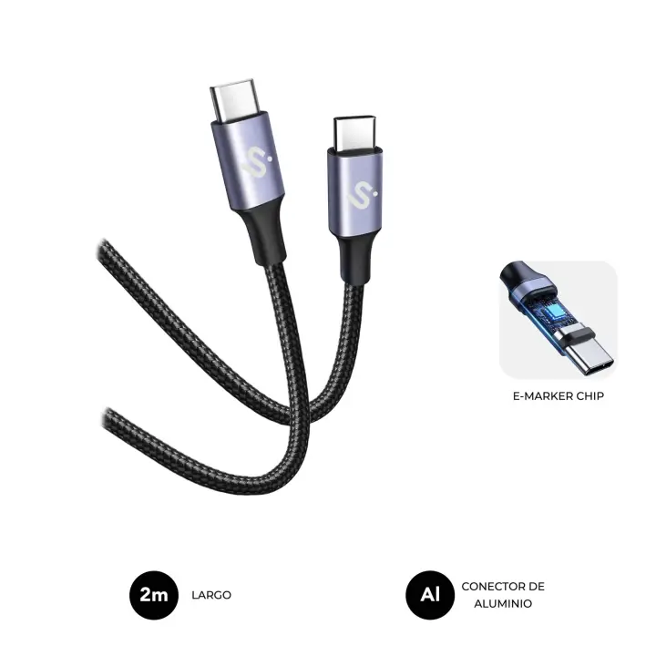CABLE PLUS 100W C-C 2m BLACK