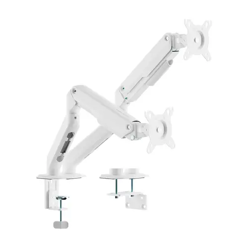 Soporte de Mesa Eco Contrapeso Giratorio e Inclinable para Monitor/TV 9kg (3 PIVOTES, 2 BRAZOS) de 17-32, Blanco - Imagen 1
