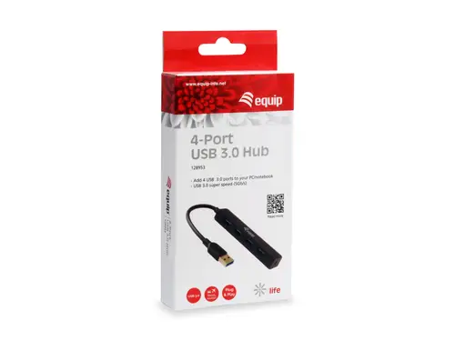 128953 hub de interfaz USB 3.2 Gen 1 (3.1 Gen 1) Type-A 5000 Mbit/s Negro - Imagen 2