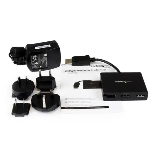 Hub MST de 3 Puertos DisplayPort 1.2 - Divisor Splitter DP de 3 Monitores - Adaptador DP a 2x DisplayPort 4K 30Hz 1x DisplayPort 1080 - Alimentado por USB - Windows Solamente - Imagen 8