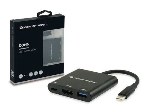 DONN01B base para portátil y replicador de puertos USB 3.2 Gen 1 (3.1 Gen 1) Type-C Negro - Imagen 5