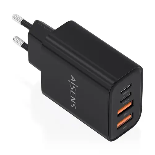 Cargador GaN 32W, 2xUSB-C PD3.0, 2xUSB-A, Negro - Imagen 1