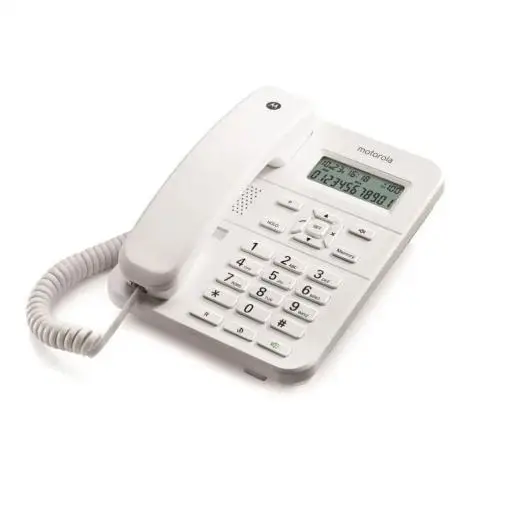 MOTOROLA TELEFONO FIJO C/ CABLE CT202 BLANCO