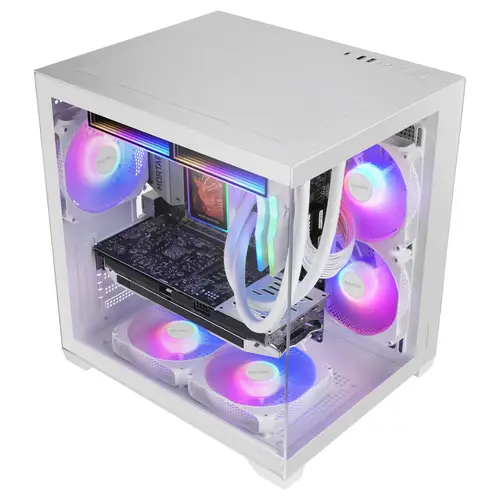 MCVIEW3W carcasa de ordenador Mini Tower Blanco - Imagen 3