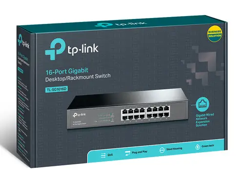 TL-SG1016D No administrado Gigabit Ethernet (10/100/1000) Negro - Imagen 4