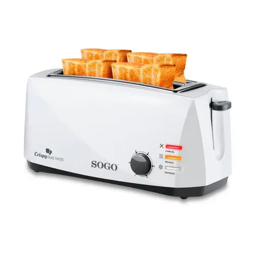 TOS-SS-5485 tostadora 6 2 rebanada(s) 1400 W Blanco - Imagen 4
