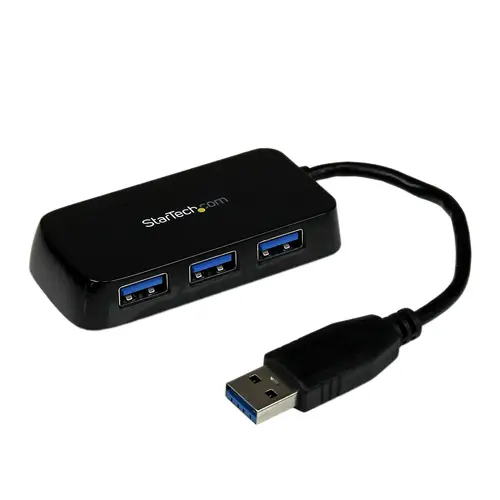 Adaptador Concentrador Hub Ladrón USB 3.0 (5Gbps) Super Speed para Portátil de 4 Puertos Salidas - Negro - Imagen 1