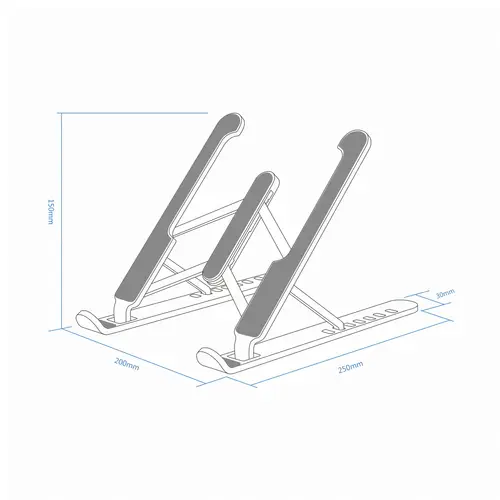 Soporte De Sobremesa Ajustable Para Portatil / Tablet, Plata - Imagen 7