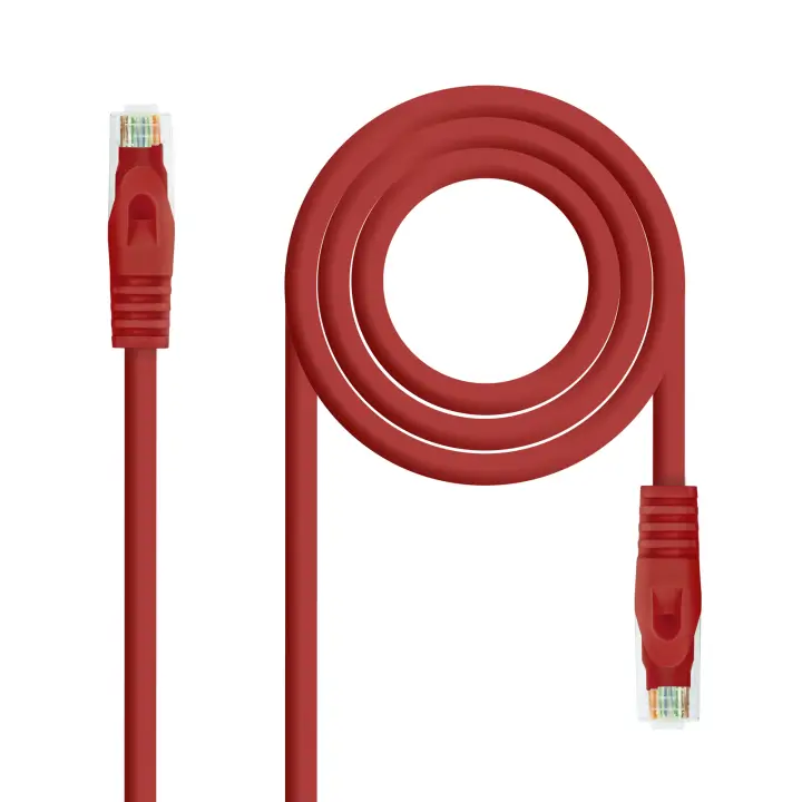 Cable Red Latiguillo RJ45 LSZH CAT.6A UTP AWG24, Rojo, 25 cm