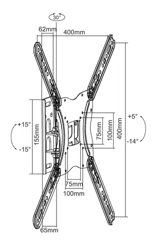Soporte de pared articulado para TV de 23"-55 - Imagen 5