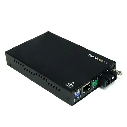 Conversor de Medios Ethernet 10/100 Mbps a Fibra Modo Único Monomodo Conector SC - 30km - Imagen 1