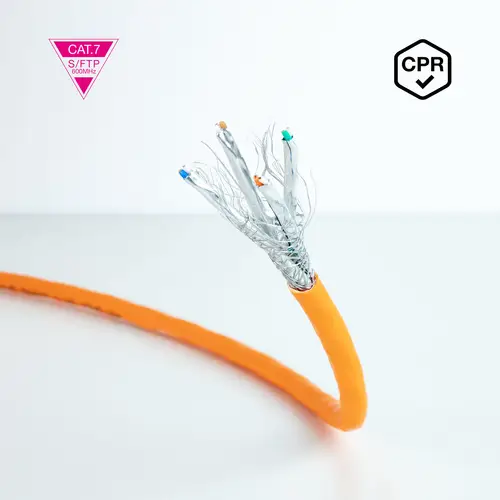 Cable de Red CAT.7 LSZH SFTP PIMF AWG23, Naranja, 100 m - Imagen 5