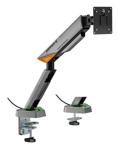 DT49TSRRGB-347 soporte para monitor 124,5 cm (49") Escritorio Negro, Gris - Imagen 1