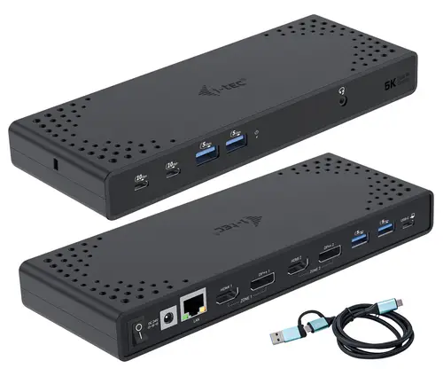 USB 3.0 / USB-C / Thunderbolt 3 Dual Display Docking Station Gen2 + Power Delivery 100W - Imagen 1