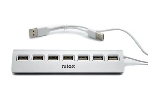HUB sobremesa de aluminio con 7 puertos USB 2.0 - Imagen 1