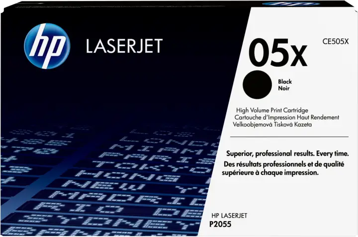 Cartucho de tóner original LaserJet 05X de alta capacidad negro