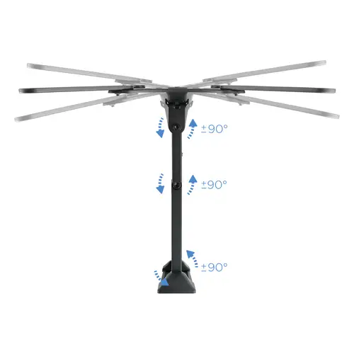 Soporte Giratorio e Inclinable para Monitor / TV LCD, Plasma de 23- 55, con Tres Pivotes, Negro - Imagen 5