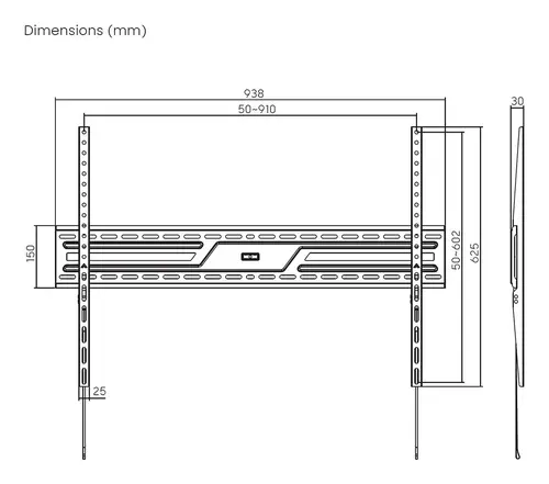 Soporte eco ultra delgado para monitor/TV 75kg de 43-100, Negro - Imagen 7
