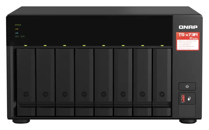 TS-873A NAS Torre Ryzen Embedded V1500B 8 GB DDR4 0 TB QNAP Turbo..