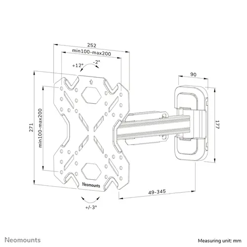 WL40S-840BL12 Soporte de pared para TV 32-55" - movimiento completo - instalación rápida - Imagen 20