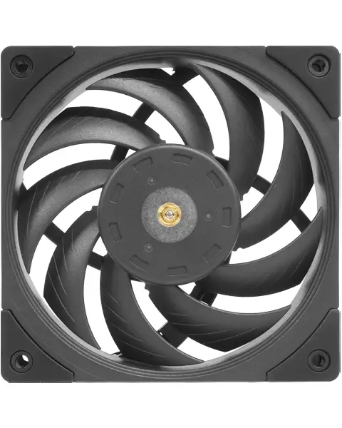 MF-NC, Ventilador PC PWM 120mm, Rodamiento FDB de Cobre Hiperbalanceado, Ventilador Silencioso con Diseño de Aspas Híbridas, Ventilador Ordenador Profesional, Negro