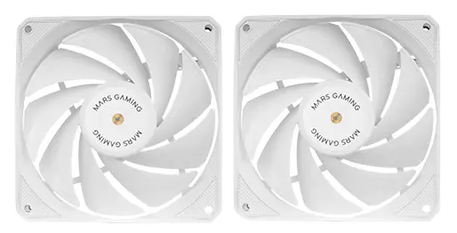 MF-NCLX2, Kit 2x Ventiladores Ultrasilenciosos 120mm, Diseño Aspas Híbridas, Ventiladores 2en1 con Rodamiento FDB de Cobre Hiperbalanceado, Sistema Conexión PWM, Pads Antivibración, Blanco