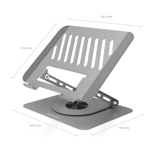 Soporte de Sobremesa XL Giratorio Ajustable para Portatil / Tablet 10"-17", Gris - Imagen 6