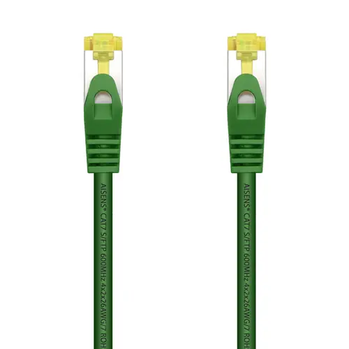 Cable De Red Latiguillo RJ45 LSZH Cat.7 600 MHz S/FTP PIMF AWG26, Verde, 0.5 m - Imagen 1