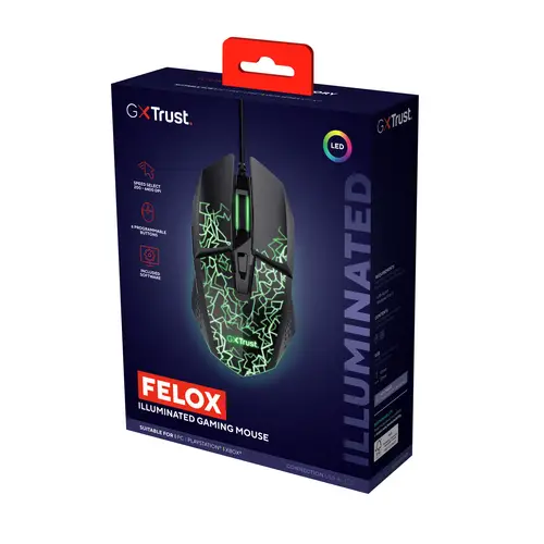 GXT 113 Felox ratón Juego mano derecha USB tipo A Óptico 6400 DPI - Imagen 6