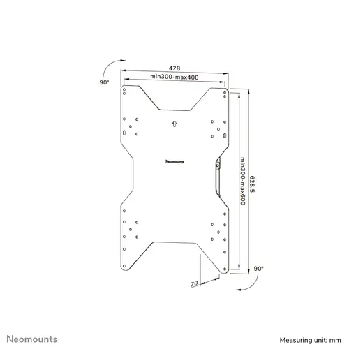 WL85-515BL16 Soporte de pared para TV 55-75" - giratorio - Imagen 16